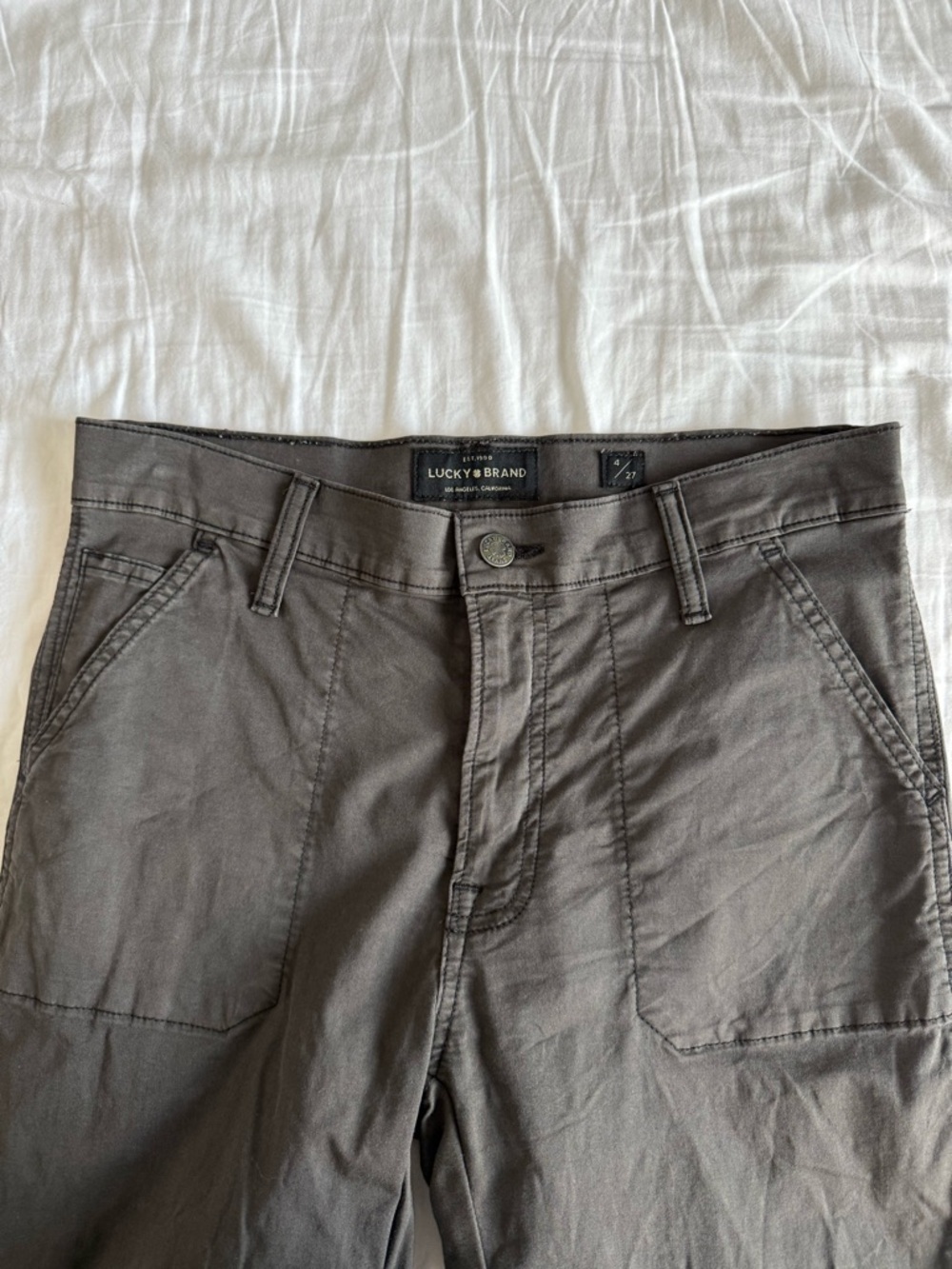 Lucky Brand Women’s Dark Gray The Cargo Pants - 4 - Picture 3 of 7